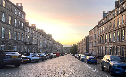 India Street near Clarence Street Edinburgh